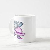 Tanzen-Flusspferd-Ballerina Kaffeetasse (Vorderseite Links)