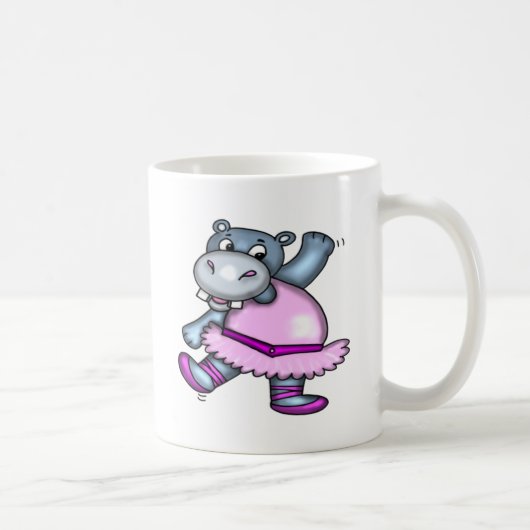 Tanzen-Flusspferd-Ballerina Kaffeetasse (Rechts)