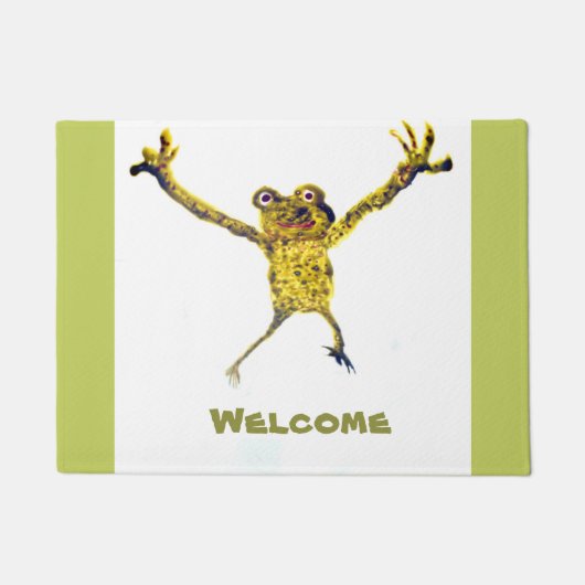 Tanzen-Frosch-Begrüßen Fußmatte (Vorderseite)