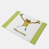 Tanzen-Frosch-Begrüßen Fußmatte (Schrägansicht)