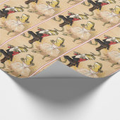 Tanzen-Frösche Geschenkpapier (Ecke)