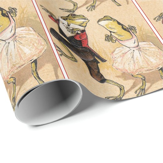 Tanzen-Frösche Geschenkpapier (Rolleneckpunkt)