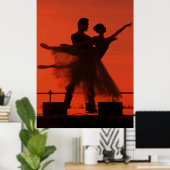 Tanzen für immer im Sonnenuntergang mit dir Poster (Heimbüro)