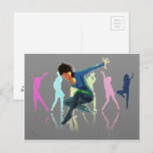 Tanzen für Joy Art Postkarte (Vorne/Hinten)