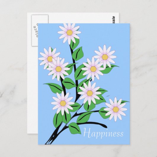 Tanzen-Gänseblümchen-Blumen-Glück Postkarte (Vorne/Hinten)