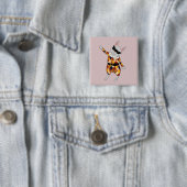 Tanzen-Harlekin-Häschen-Knopf Button (Beispiel)