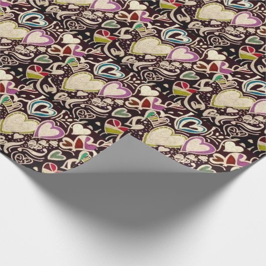 Tanzen-Herz-Packpapier Geschenkpapier (Ecke)