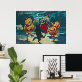 Tanzen Hexenkatze O' Lantern Monster Black Cat Poster (Heimbüro)