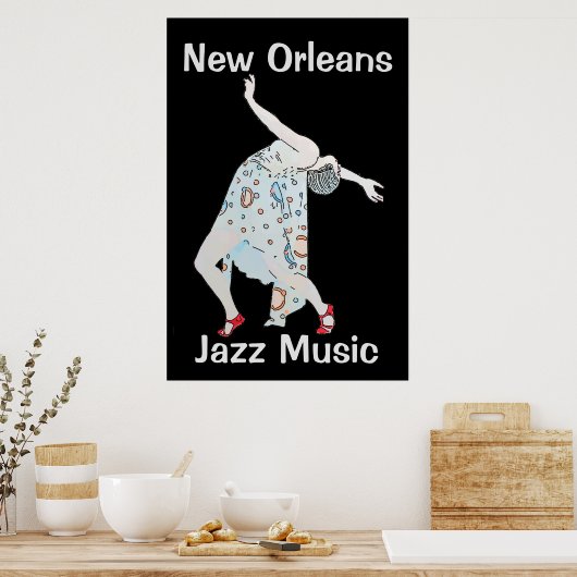 Tanzen im Jazz 2018 New Orleans Poster (Küche)
