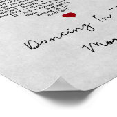 Tanzen im Mondlicht Graues Herz Song Lyric Poster (Ecke)