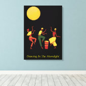 Tanzen im Mondschein - bearbeitbarer Text Leinwanddruck (Insitu (Holzboden))