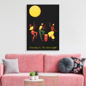 Tanzen im Mondschein - bearbeitbarer Text Leinwanddruck (Insitu (Wohnzimmer))