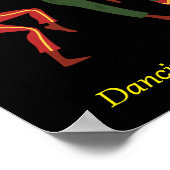 Tanzen im Mondschein - bearbeitbarer Text Poster (Ecke)