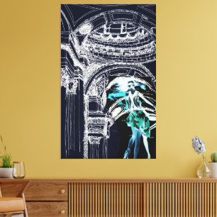 Tanzen im Pantheon, Paris: überzogene Canvas Leinwanddruck