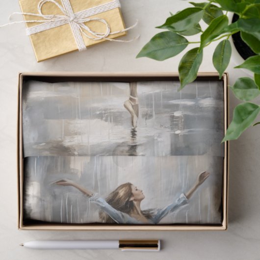 Tanzen im Regen-Dekoupage Seidenpapier (Geschenk)