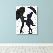 Tanzen im Regen Leinwanddruck (Insitu (Holzboden))