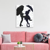 Tanzen im Regen Leinwanddruck (Insitu (Wohnzimmer))