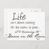 Tanzen im Regen Postkarte (Vorne/Hinten)