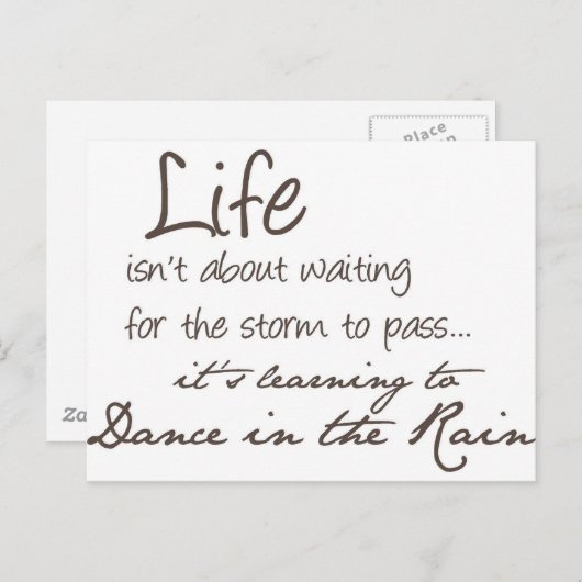 Tanzen im Regen Postkarte (Vorne/Hinten)