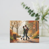 Tanzen im Stanley Park Vancouver Herbst Postkarte (Stehend Vorderseite)