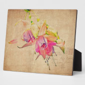Tanzen im Wind - Fuchsien-Blume Fotoplatte (Seite)