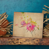 Tanzen im Wind - Fuchsien-Blume Fotoplatte (Seite)