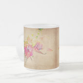 Tanzen im Wind - Fuchsien-Blume Mattglastasse (Vorderseite Links)