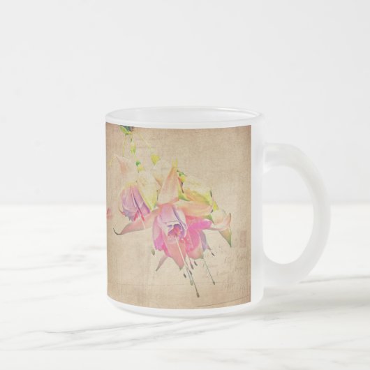 Tanzen im Wind - Fuchsien-Blume Mattglastasse (Rechts)