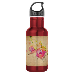 Tanzen im Wind - Fuchsien-Blume Trinkflasche
