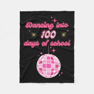 Tanzen in 100 Schultagen mit rosa Disco Ba Fleecedecke