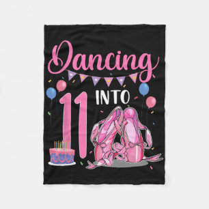 Tanzen in das 11. Geburtstag Ballerina Ballett 11 Fleecedecke