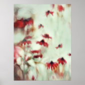 Tanzen in den Blume Wind, Red Painterly Dreamy Sof Poster (Vorne)