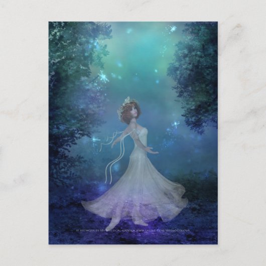 Tanzen in der Holzpostkarte 2 Postkarte (Vorderseite)