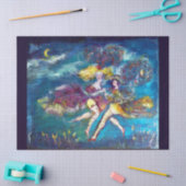 TANZEN IN DER NACHT Karneval Tänzer İn Mondlicht Seidenpapier (Basteln)