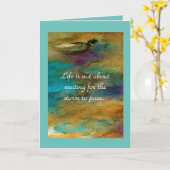 Tanzen in der Rain Grußkarte Karte (Gelbe Blume)