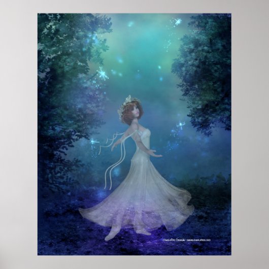Tanzen in der Woods Print Poster (Vorne)