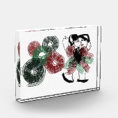 Tanzen in Pfefferminz Fotoblock (Links)