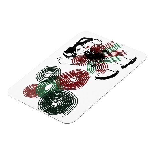 Tanzen in Pfefferminz Magnet (Linke Seite)