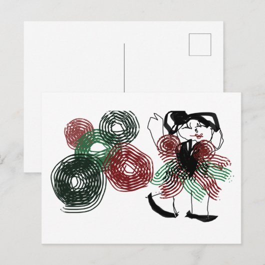 Tanzen in Pfefferminz Postkarte (Vorne/Hinten)