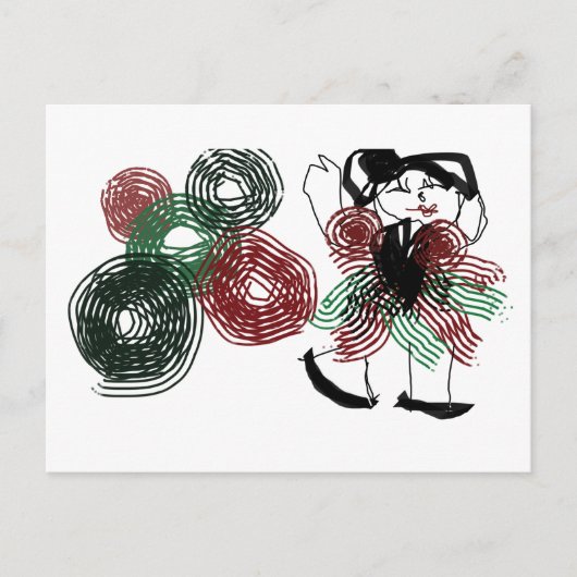 Tanzen in Pfefferminz Postkarte (Vorderseite)