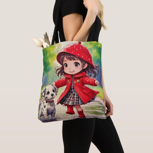 Tanzen in Regen-Chibi Art Tasche (Von Nahem)
