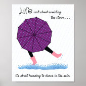 Tanzen in Regen unterstützen Cope Fun Poster (Vorne)