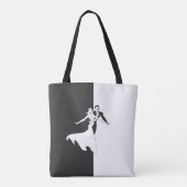 Tanzen in Schwarzweiß Tasche (Rückseite)