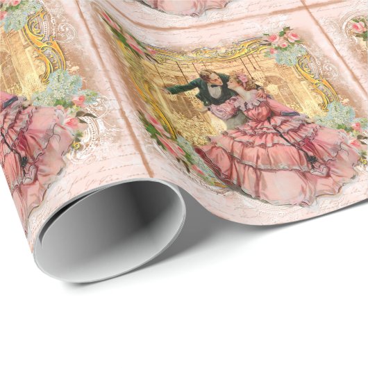 Tanzen in Versailles Geschenkpapier (Rolleneckpunkt)