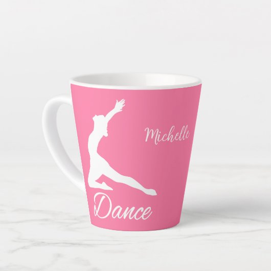 TANZEN individuelle Name & Farbe Milchtasse (Linke Ecke)