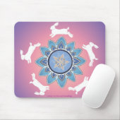 Tanzen-KaninchenMandala Mousepad (aquamarin) (Mit Mouse)