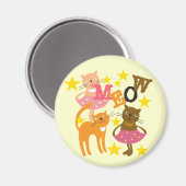 Tanzen-Katzen Magnet (Vorderseite/Rückseite)