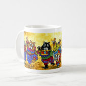 Tanzen-Katzen-Tasse Kaffeetasse (Vorderseite Links)