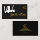 Tanzen-Klavier befestigt Minimalistischen Visitenkarte (Vorne/Hinten)
