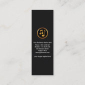 Tanzen-Klavier befestigt Musik-Lehrer Mini Visitenkarte (Rückseite)